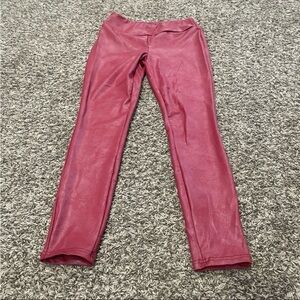 lularoe nwot faux red, leather leggings, medium